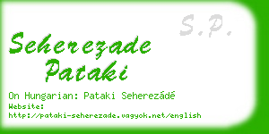 seherezade pataki business card