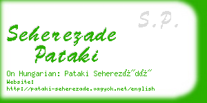 seherezade pataki business card